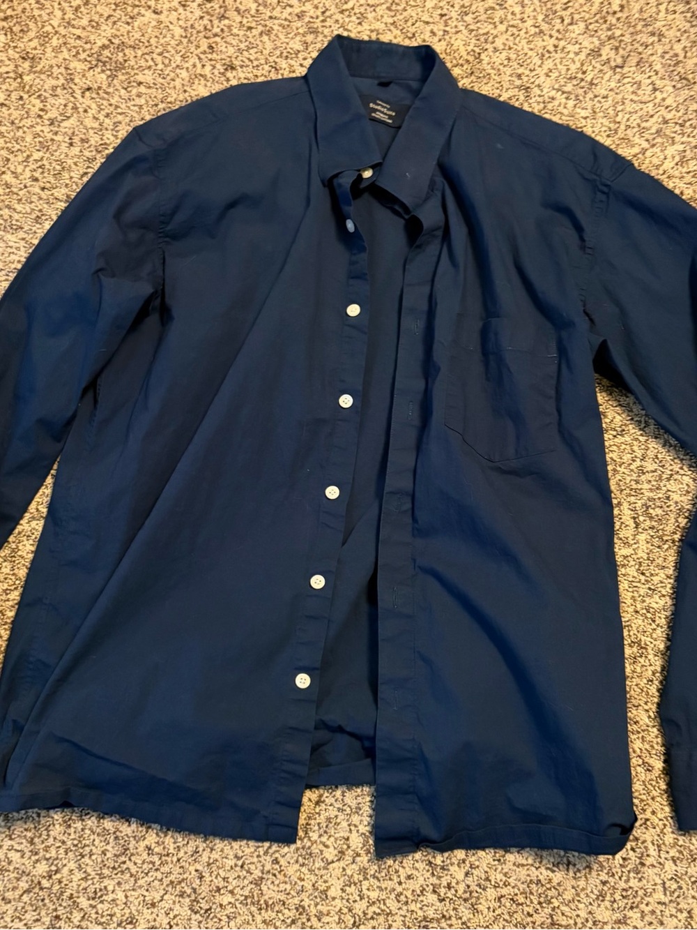 Classic Navy Dress Shirt - Men